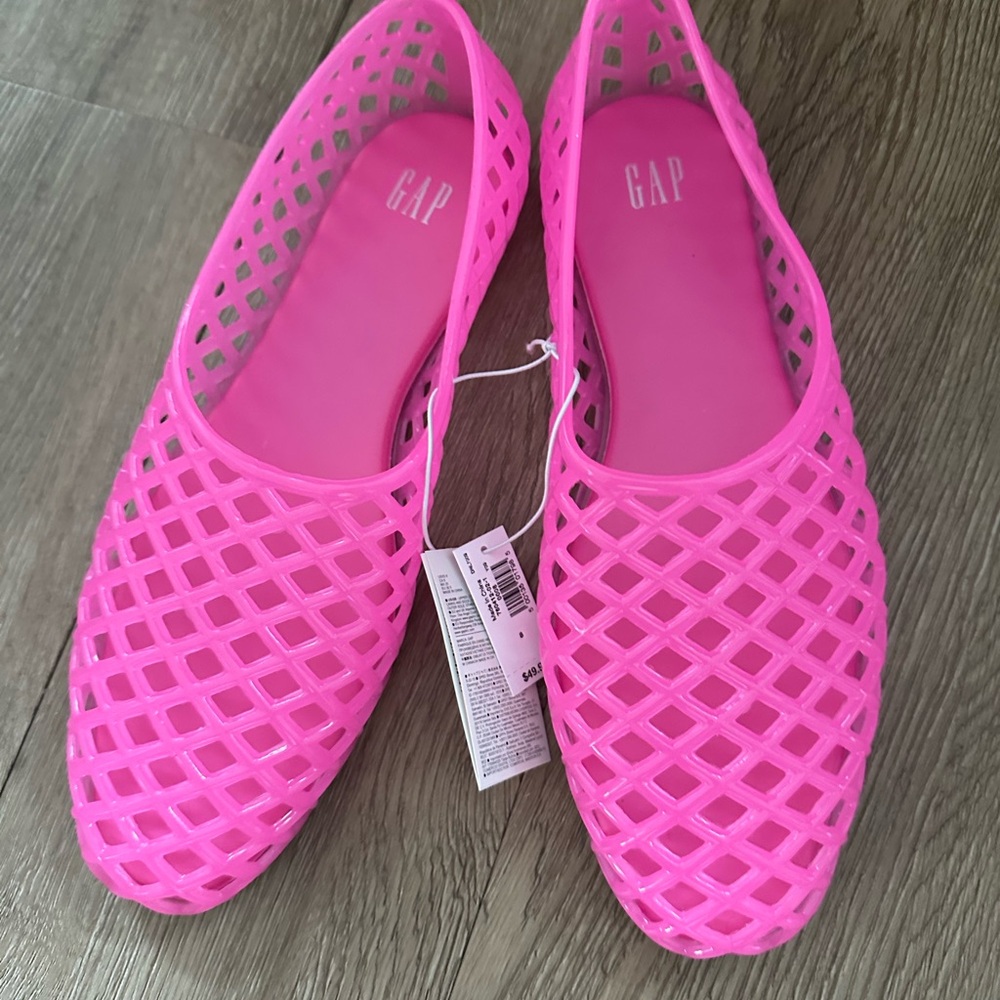 GAP Women's Bright Pink Mesh Flats - Picture 2 of 5